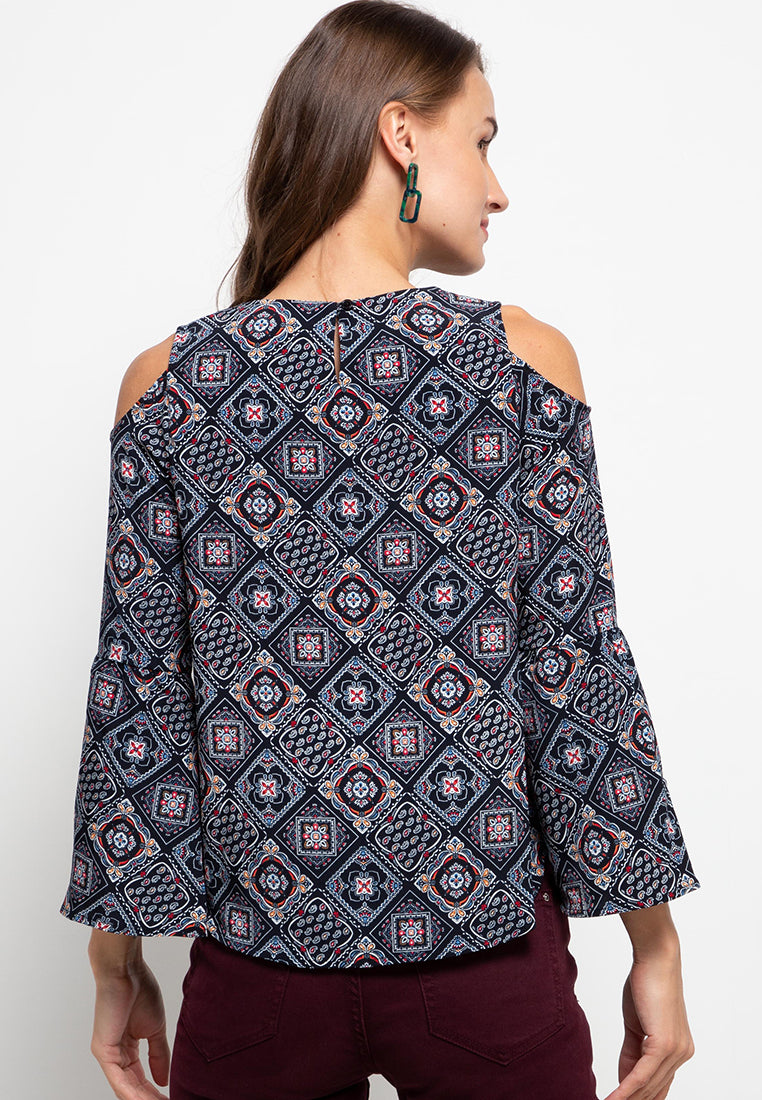 LAVITA BLOUSE BLACK PRINT