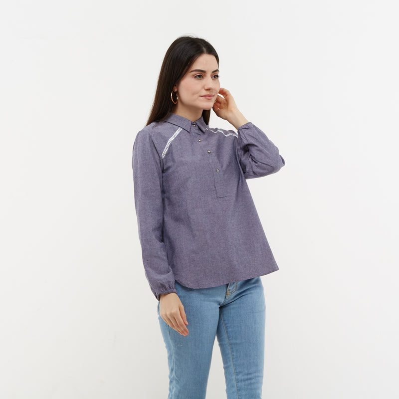 Alexa Blouse Navy