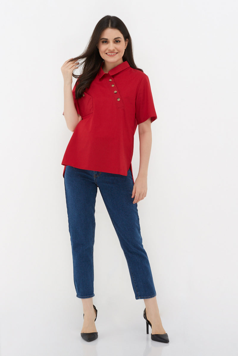 Mauren Blouse Red