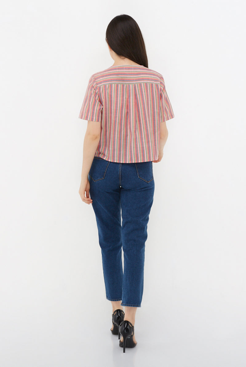 Esther Blouse Pink Stripe