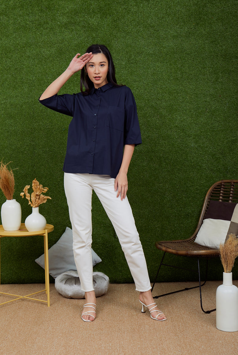 Theodora Blouse Navy