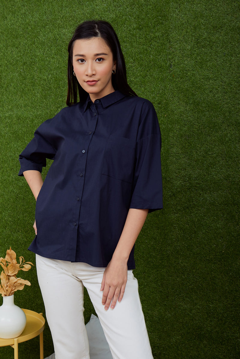 Theodora Blouse Navy