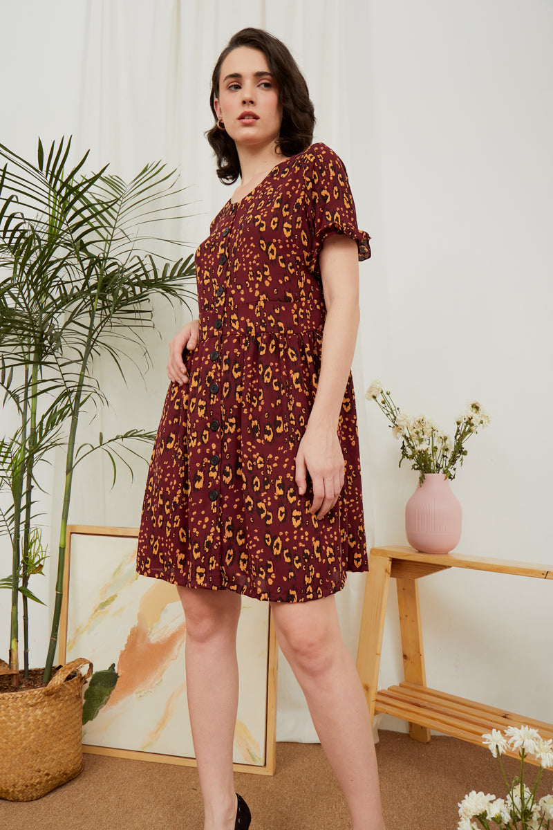 HERA DRESS MAROON