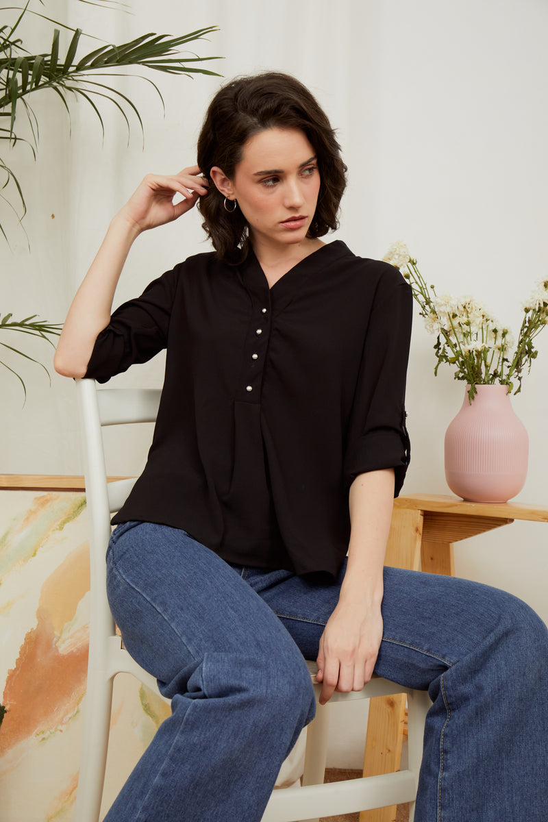 ERMITA BLOUSE BLACK