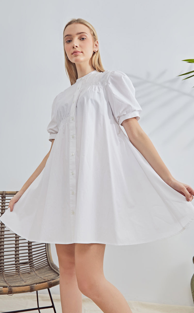 CLARINE DRESS WHITE