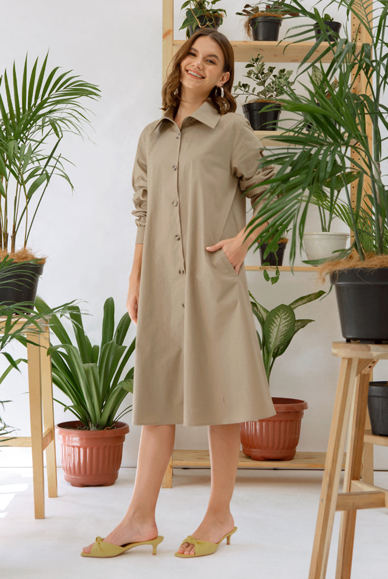 Eleonora Dress Khaki