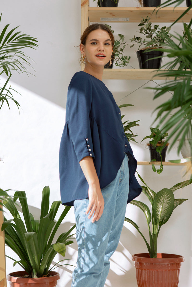 Belinda Blouse Navy